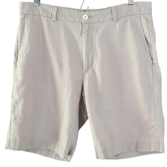 Vineyard Vines Linen Blend Khaki Breaker Shorts - Picture 1 of 4